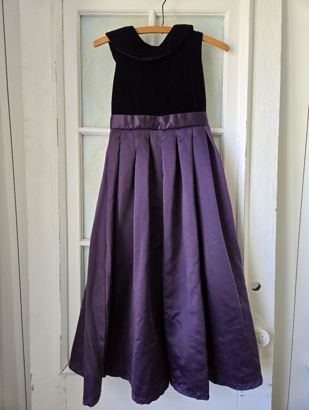 Just Couture Girls Purple Velvet Party Dress Size 10